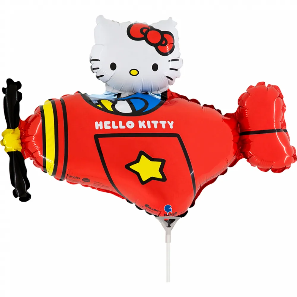 Balon Folie Minifigurina Hello Kitty Avion 40x25cm Grabo