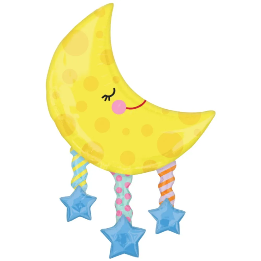 Balon Folie Figurina Semi-Luna cu stelute 63x96cm AMS 41549