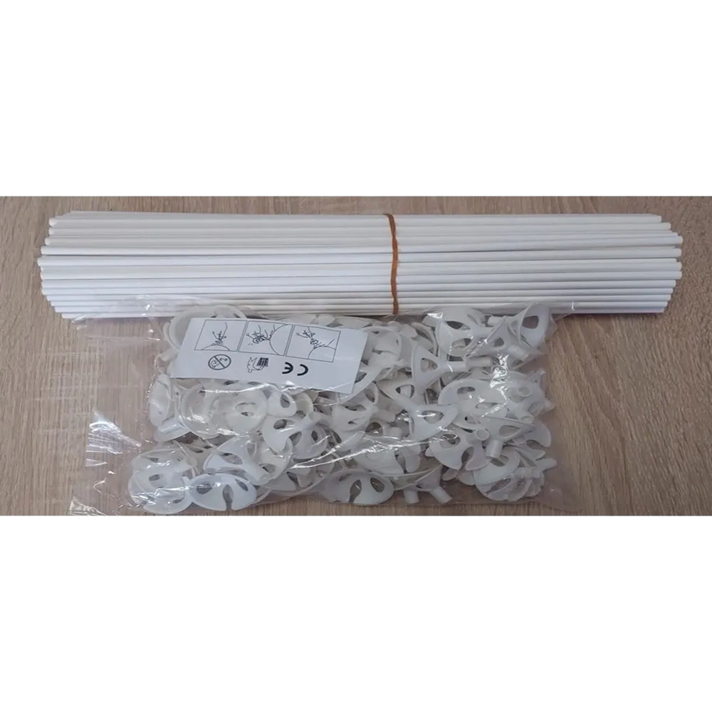 Set 100 Bete din carton si rozete ECO pt baloane latex 35cm