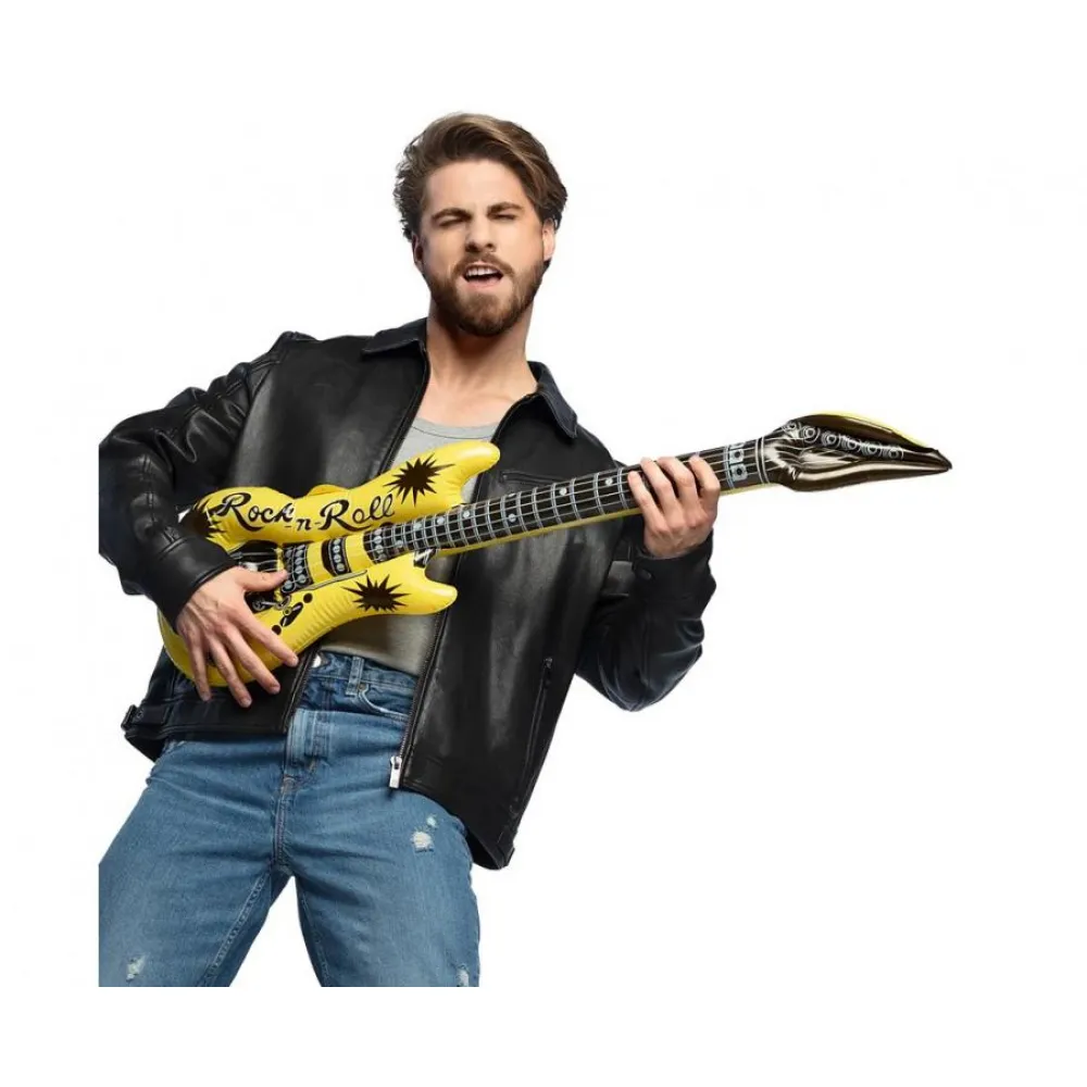 Chitara Gonflabila Rock and Roll Galbena 106cm