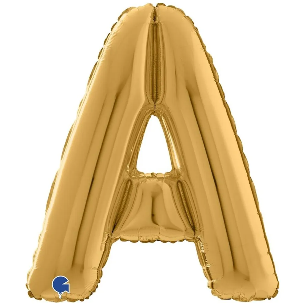 Balon Folie LITERA A Auriu 66 cm Grabo