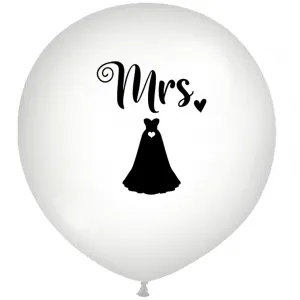 Set 2 Baloane Latex Jumbo 41cm cu print Mrs si Mr