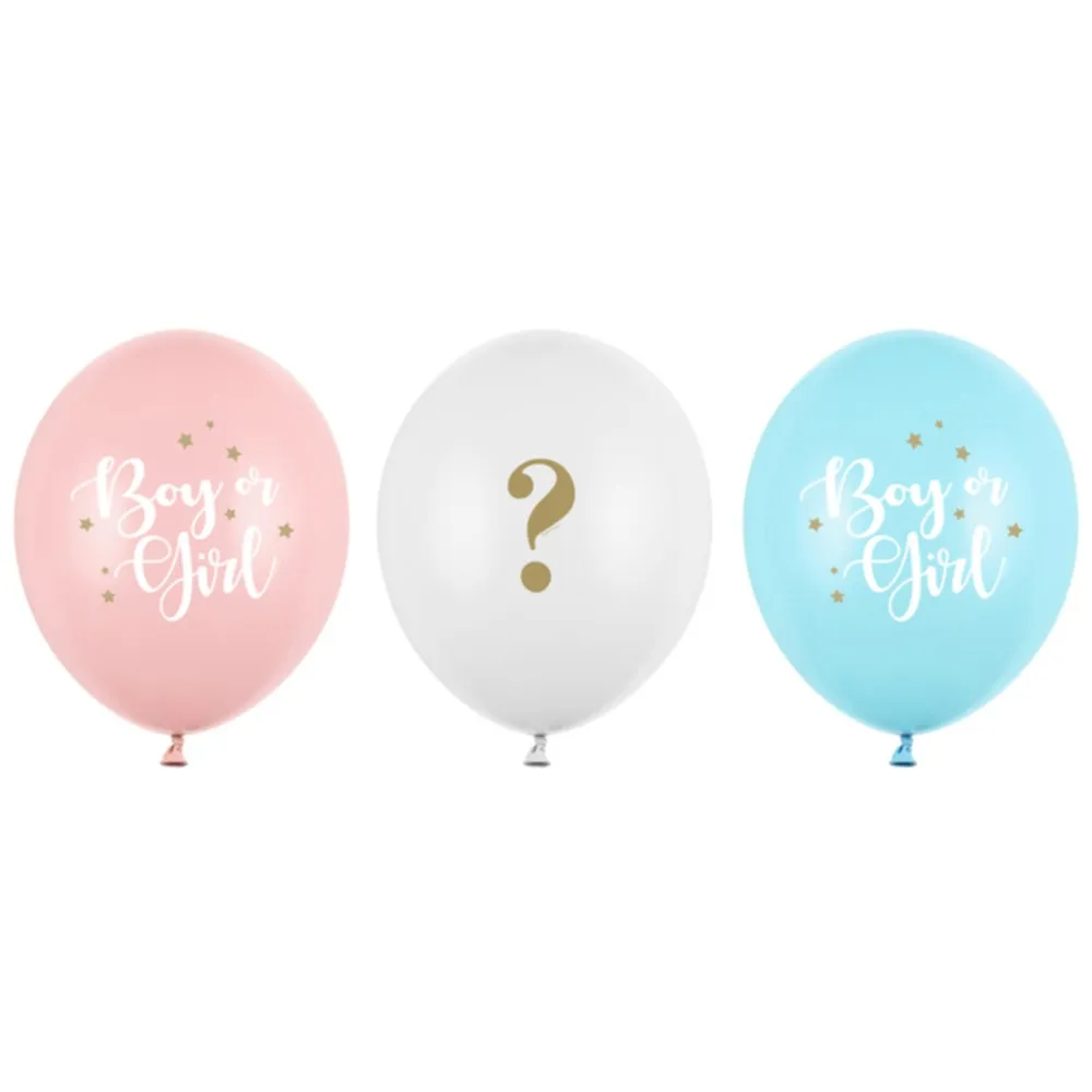 SET 10 Baloane Latex 30cm Gender Reveal Boy or Girl SB14P
