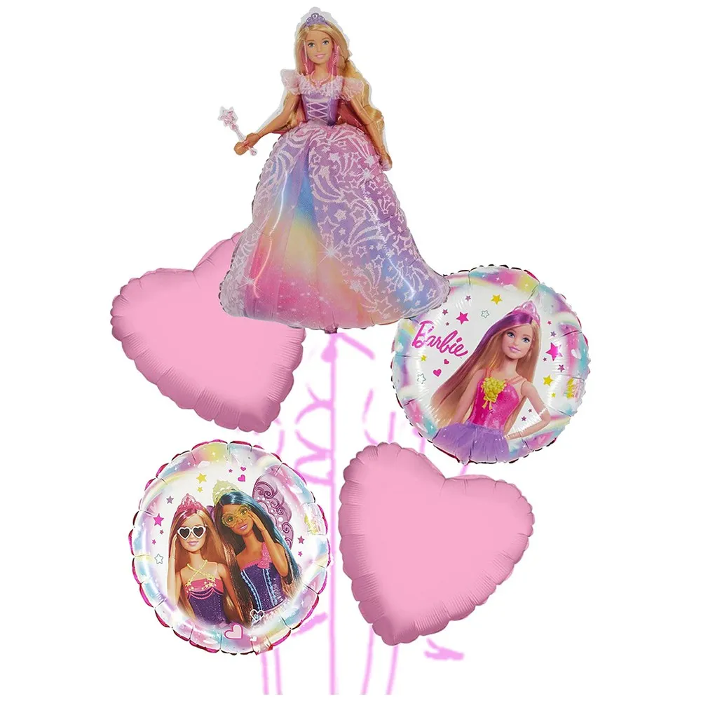 Buchet 5 baloane folie Tematica Barbie 2022166