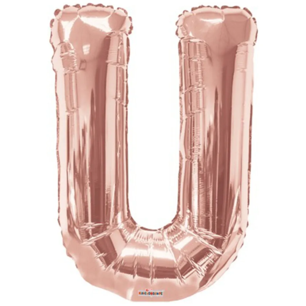 Balon folie litera U Rose-Gold 15630-34