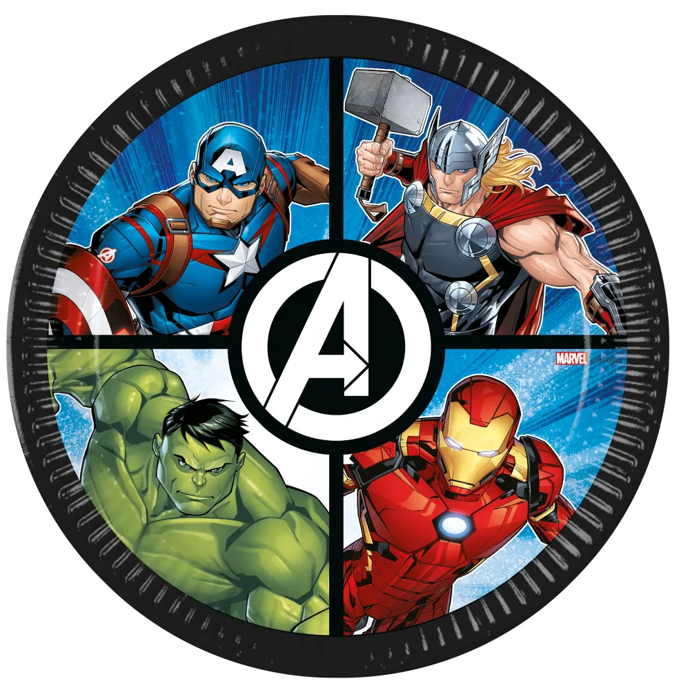 Set 8 Farfurii Petrecere 23cm Avengers Evergreen