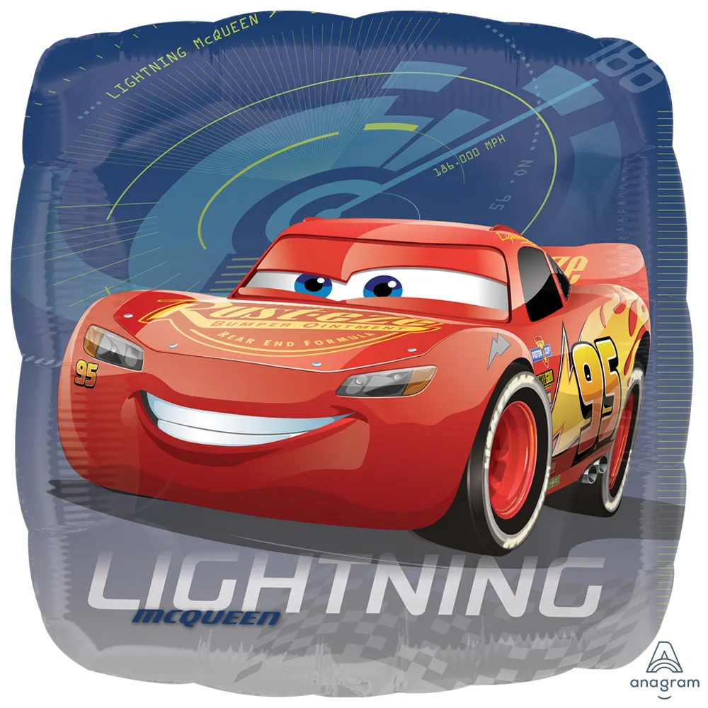 Balon Folie Patrat Fulger McQueen 45cm ANAGRAM 3536401
