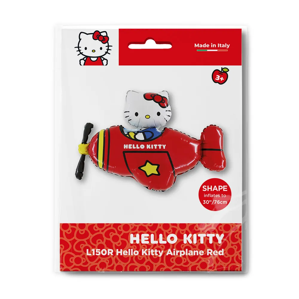 Balon Folie Figurina Hello Kitty Avion 76cm