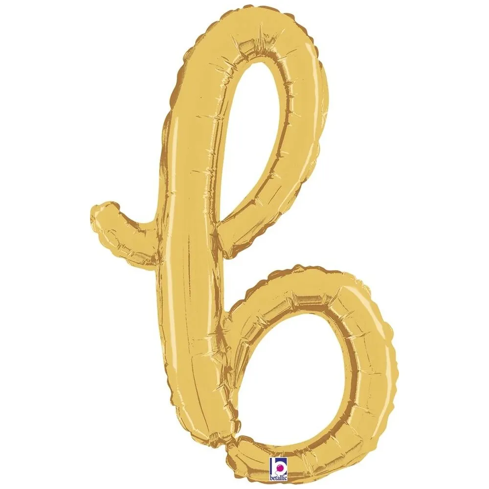 Balon Folie LITERA (AER) SCRIPT B Auriu 61cm Grabo