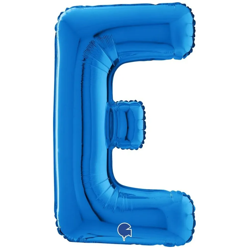 Balon Folie LITERA E Albastru 66 cm Grabo