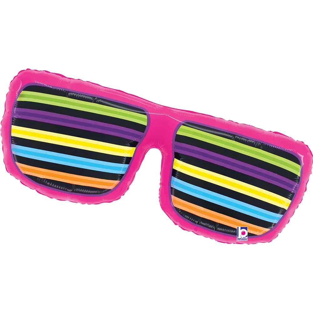 Balon Folie Figurina Ochelari Neon 79cm