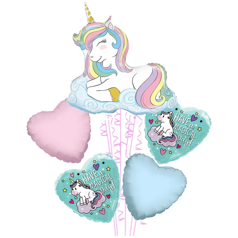 Buchet 5 baloane folie Tematica Unicorn 2022143