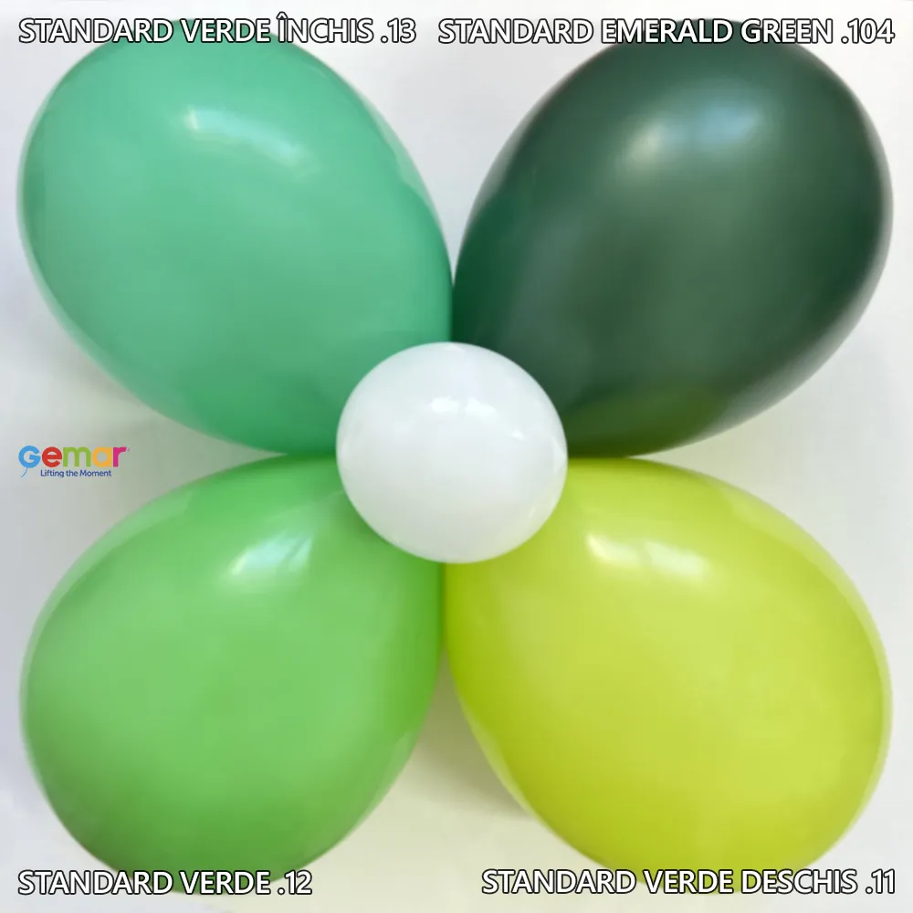 SET 250 Baloane latex 33cm Standard Verde MAXI G120.12