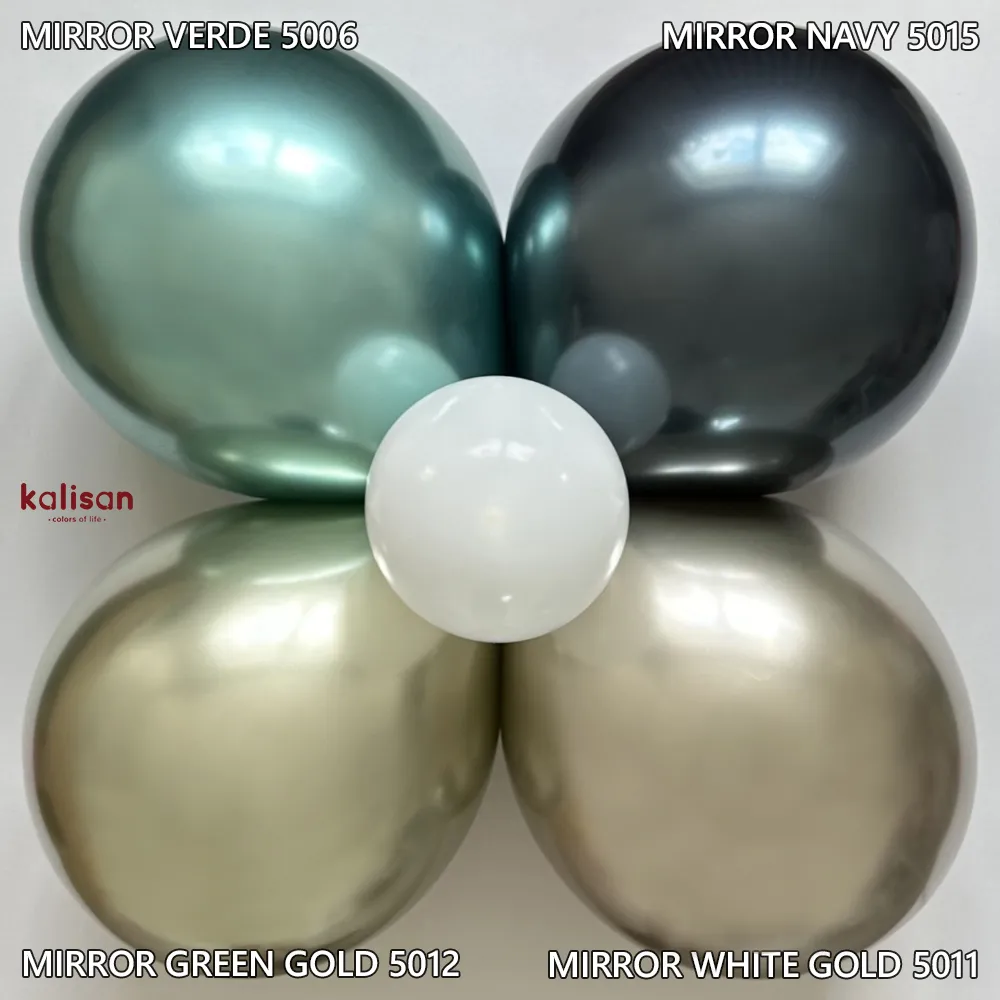 Balon Jumbo Latex 60cm Green Gold Mirror 5012 Kalisan
