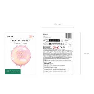 Balon Folie Welcome Baby Moon Roz 35x35cm