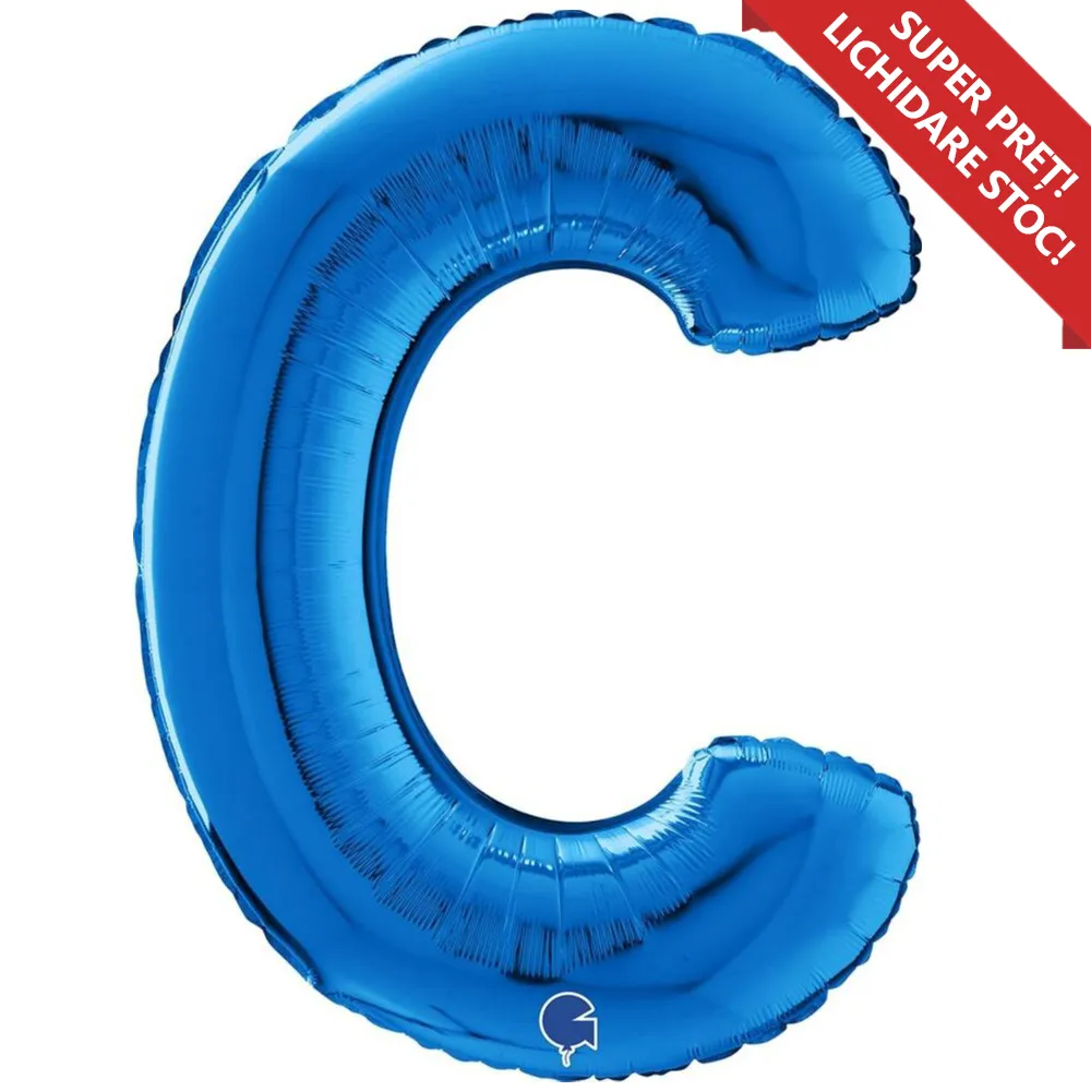 Balon Folie LITERA C Albastru 66 cm Grabo