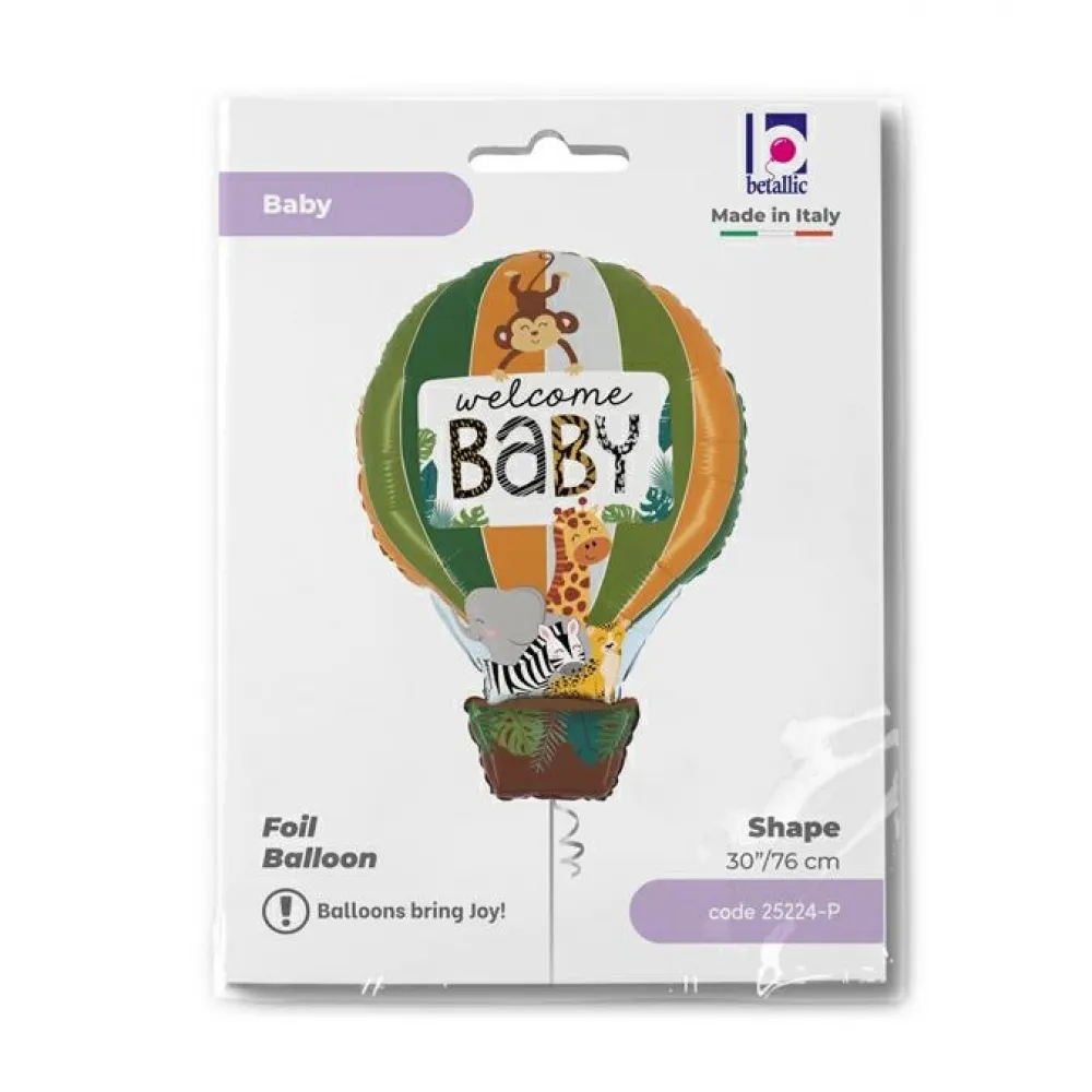 Balon Folie Balon cu aer cald Welcome Baby Jungle 61cm Grabo