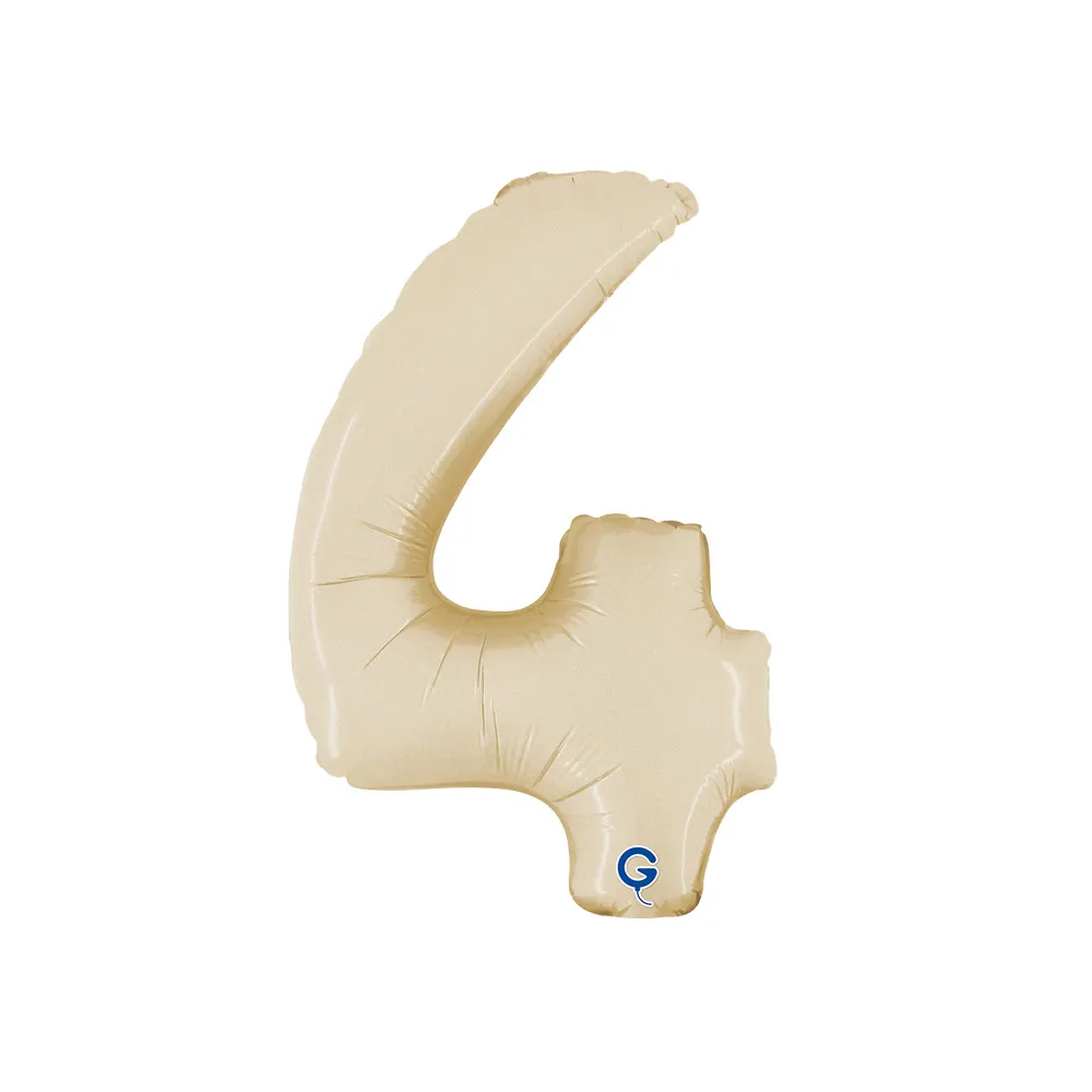 Balon Folie Cifra 4 Satin Cream 36cm