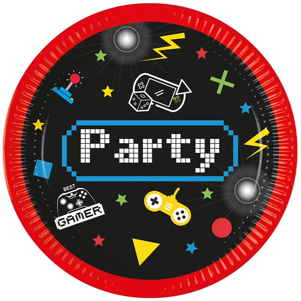 Set 8 Farfurii Petrecere 23cm Gaming