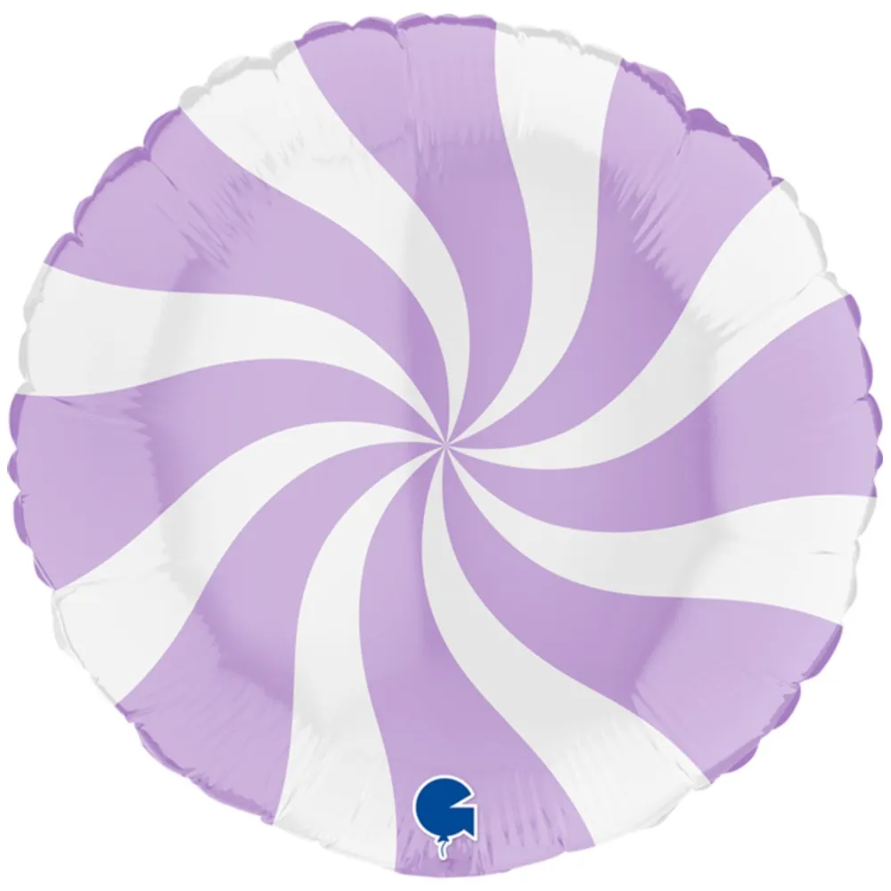 Balon Folie Rotund Acadea Alb-Lavanda 46cm Grabo
