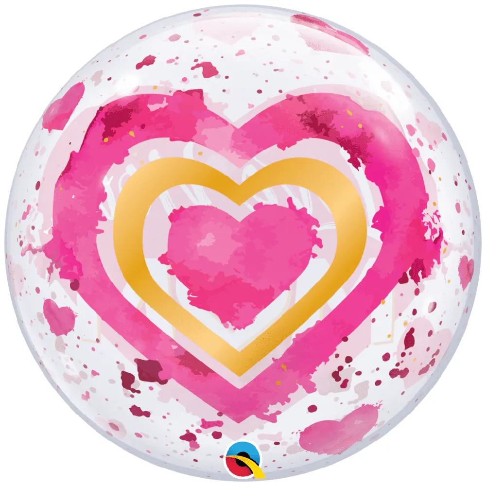 Deco Bubble I Love You Mom Inimioara Roz 22 inch - 55cm 82542 Qualatex