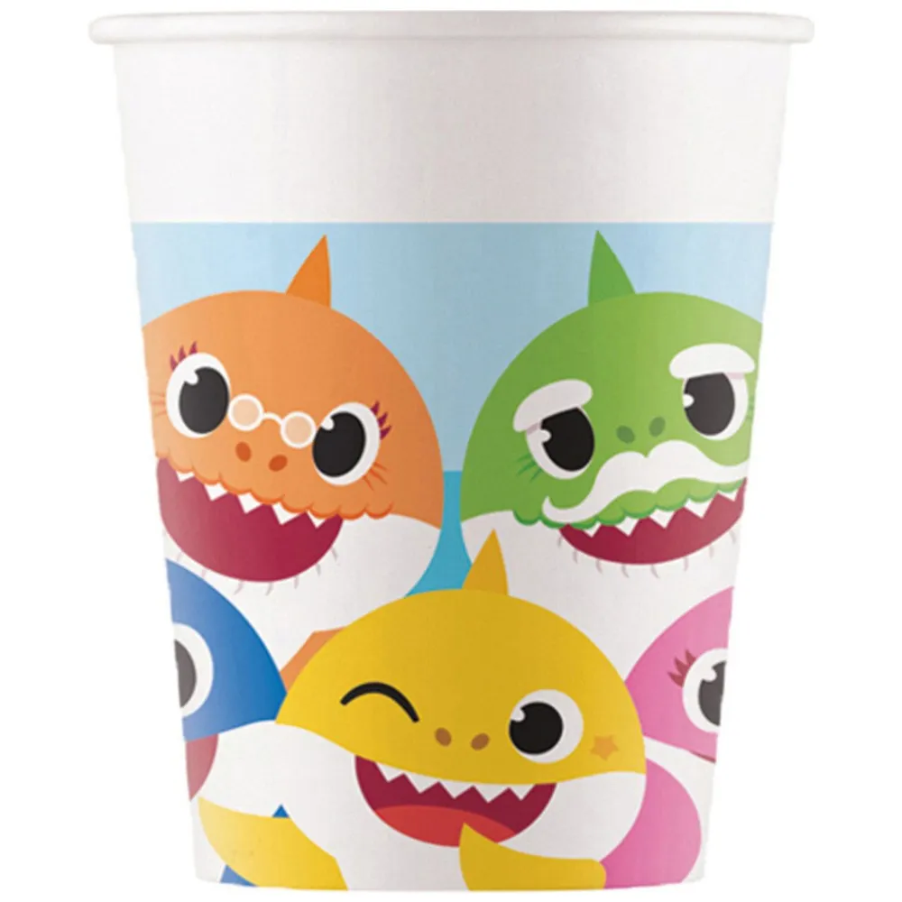 Set 8 Pahare Petrecere 200ml Baby Shark