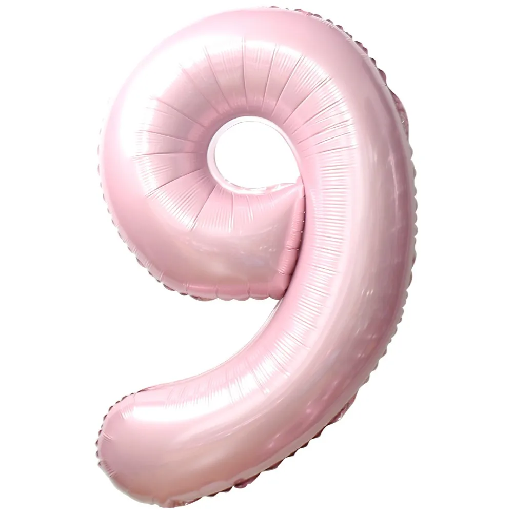 Balon Folie Cifra 9 Baby Pink 87cm