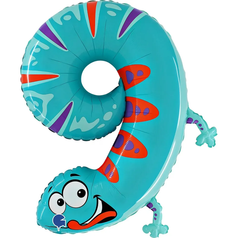 Balon Folie JUMBO Animaloons CIFRA 9 Soparla 102 cm Grabo