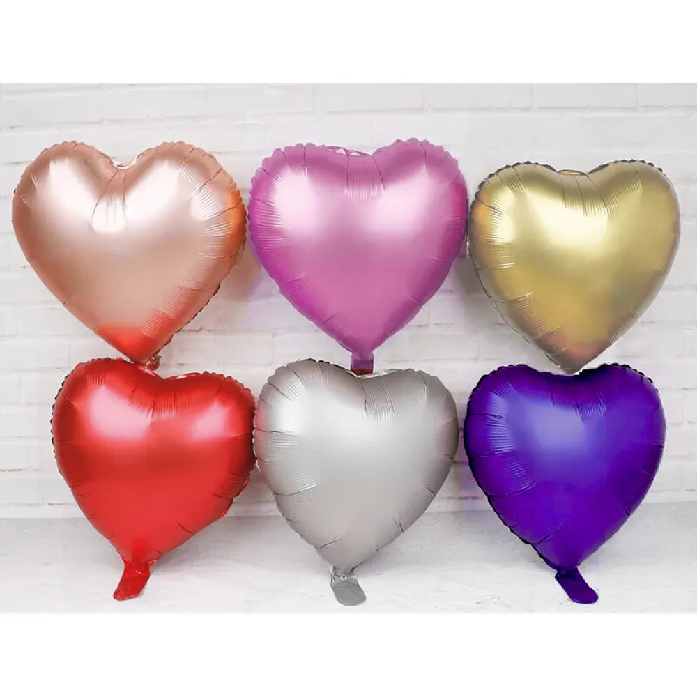 Balon Folie 45cm Inima Argintie SATIN