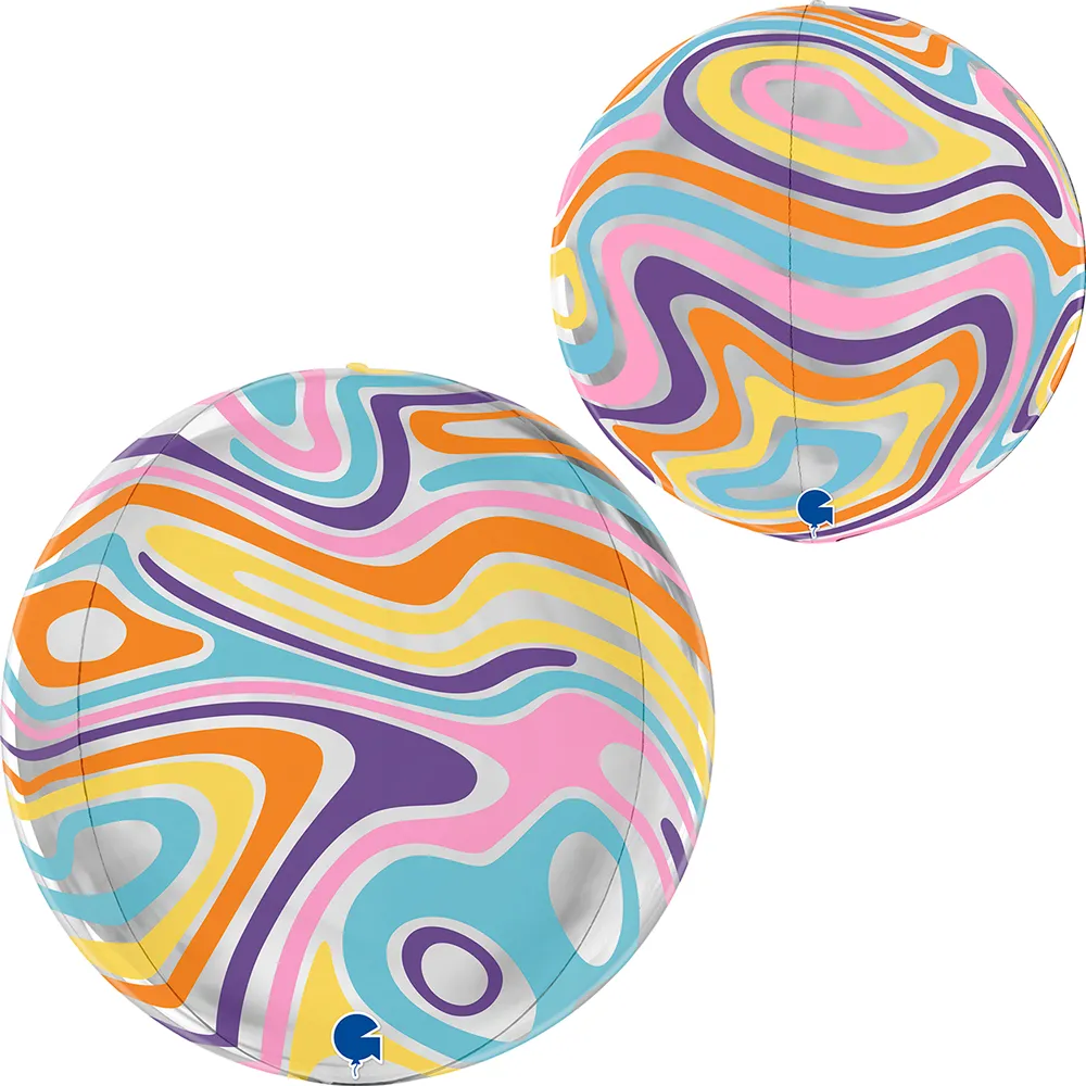 Balon Folie Sfera 4D Groovy Marble 38cm