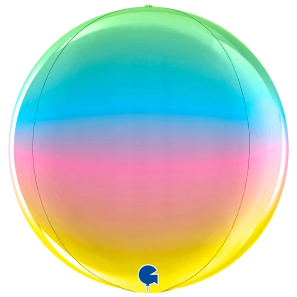 Balon Folie Sfera 4D Curcubeu 38 cm Grabo