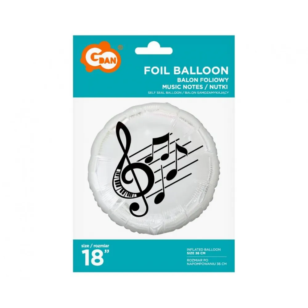 Balon Folie Note Muzicale 45cm