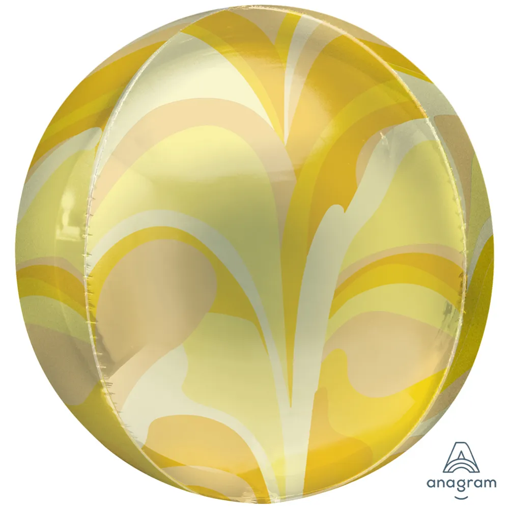 Orbz Balon Folie Gold Macro Marble 38x40cm ANAGRAM