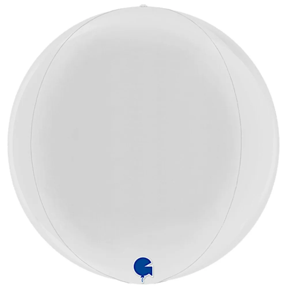 Balon Folie Sfera 4D Alb 38 cm Grabo