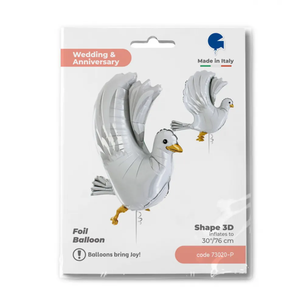 Balon Folie Figurina 3D Porumbel 76 cm Grabo