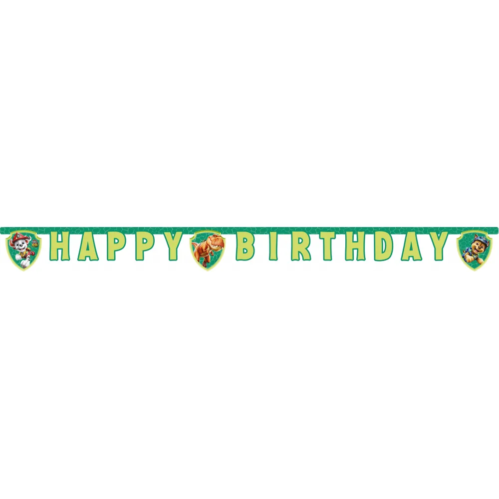 Banner Petrecere Happy Birthday Litere Patrula Catelusilor 3 Dino Movie