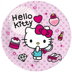 Set 8 Farfurii Petrecere 23cm Hello Kitty Fashion