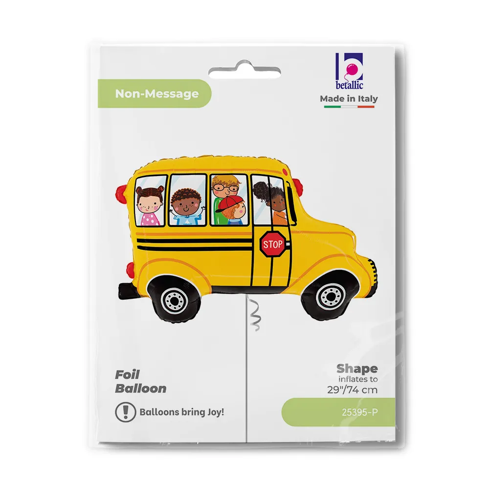 Balon Folie Figurina Autobuz Scolar 74cm