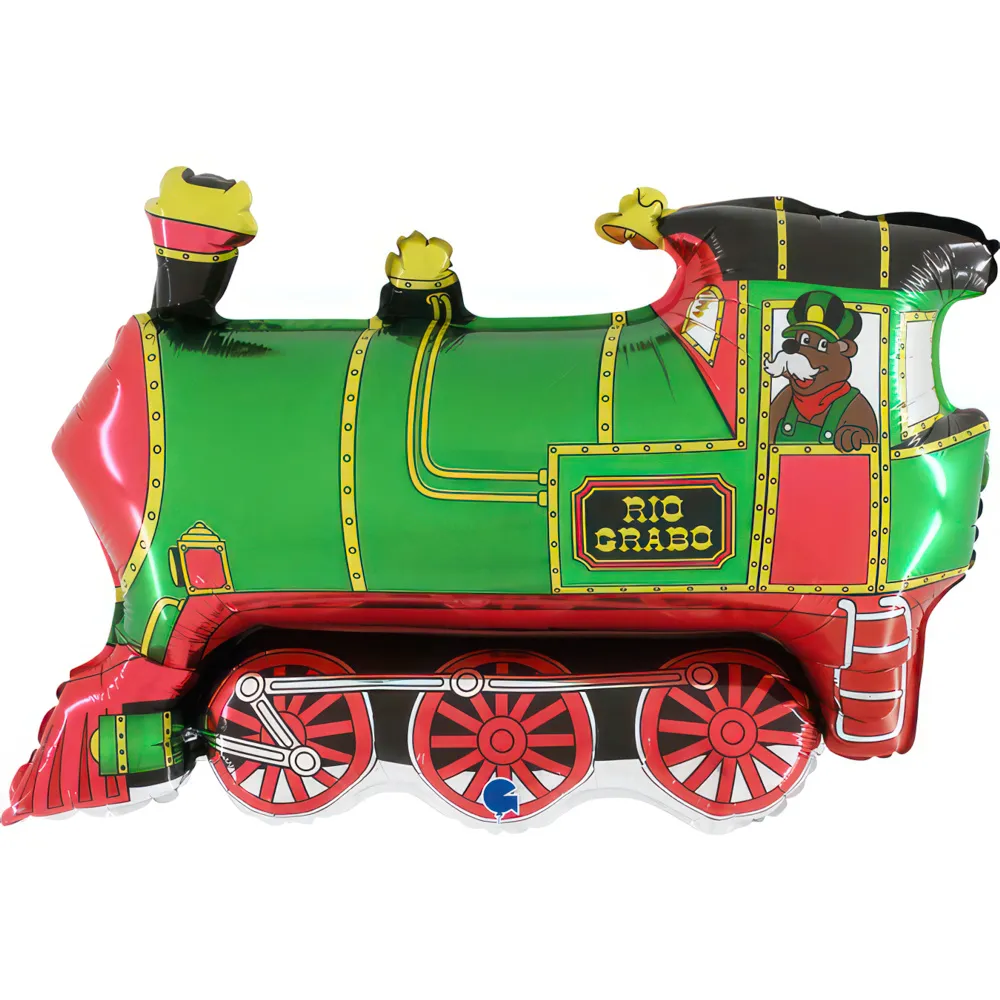 Balon Folie Figurina Tren Rio Verde 84cm