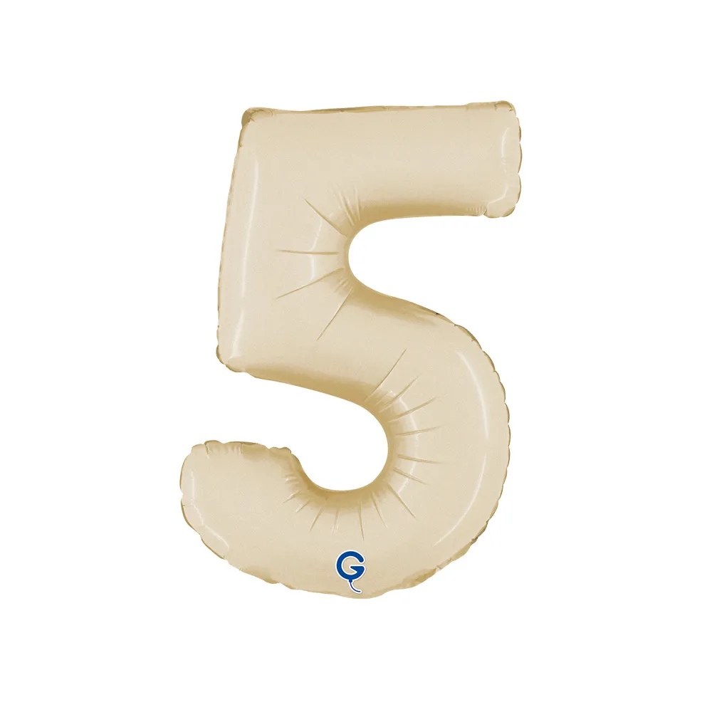 Balon Folie Cifra 5 Satin Cream 36cm