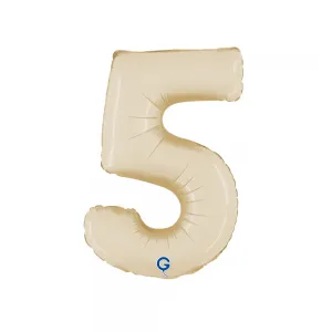 Balon Folie Cifra 5 Satin Cream 36cm