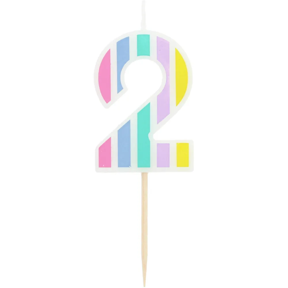 Lumanare Tort Cifra 2 Pastel Vibes