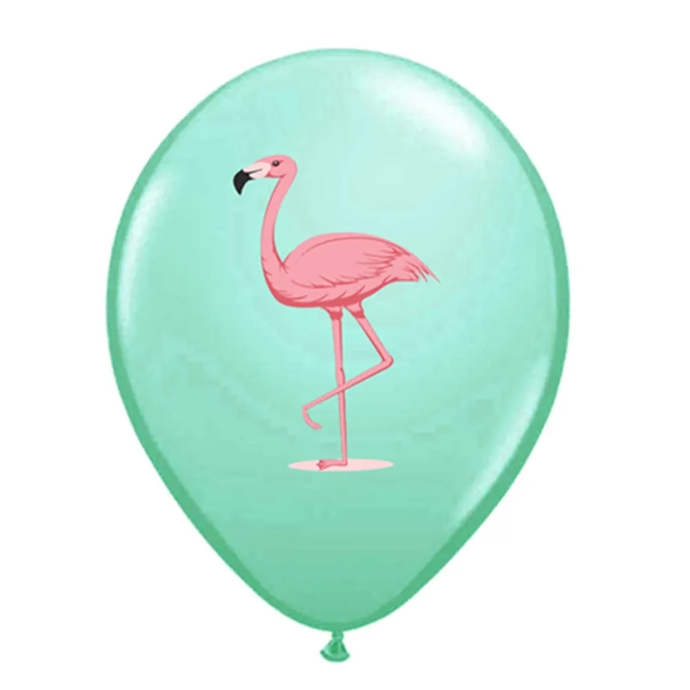 SET 12 Baloane Latex 30 cm Asortate Print Color Flamingo BLS20224