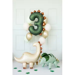 Balon Folie Cifra 3 Dinozaur 92cm