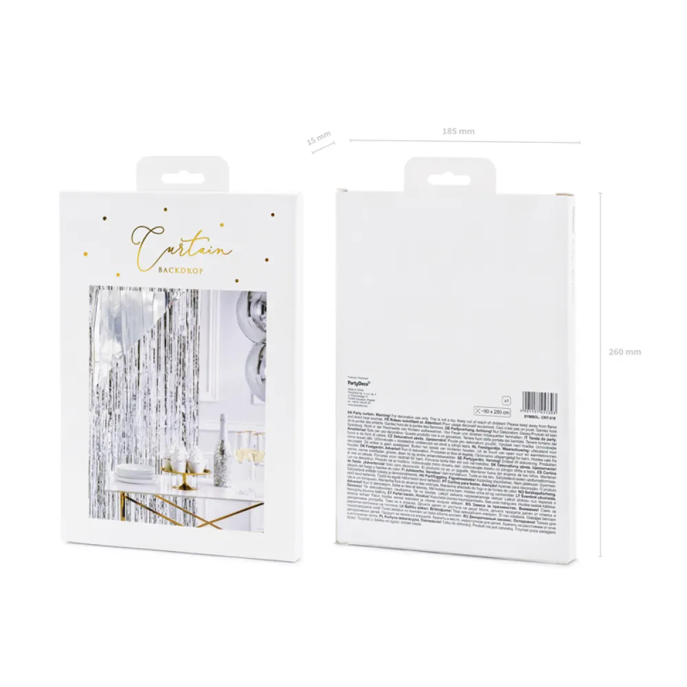 Perdea din folie metalizata Argintie 90x250cm