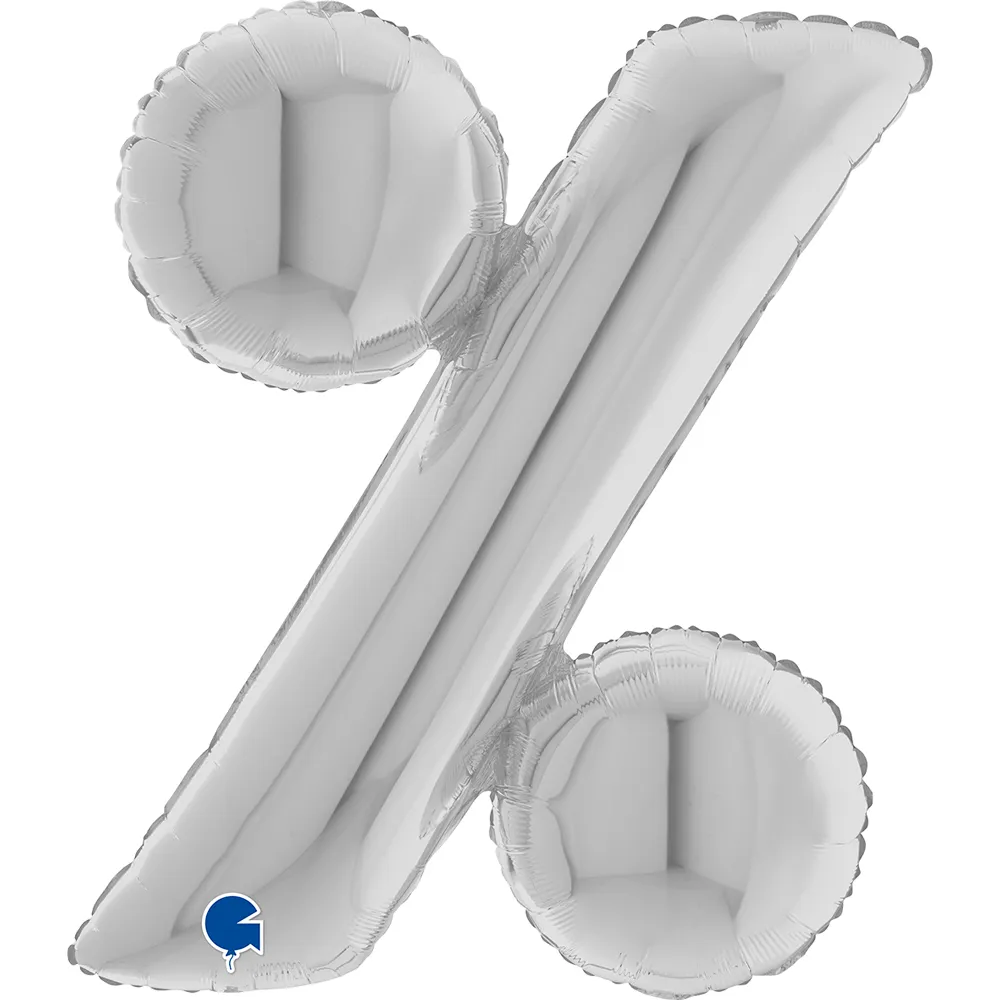 Balon Folie Simbol % Argintiu 102cm