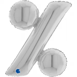 Balon Folie Simbol % Argintiu 102cm