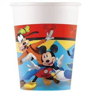 Set 8 Pahare Petrecere Carton 200ml Mickey Jump Into Fun