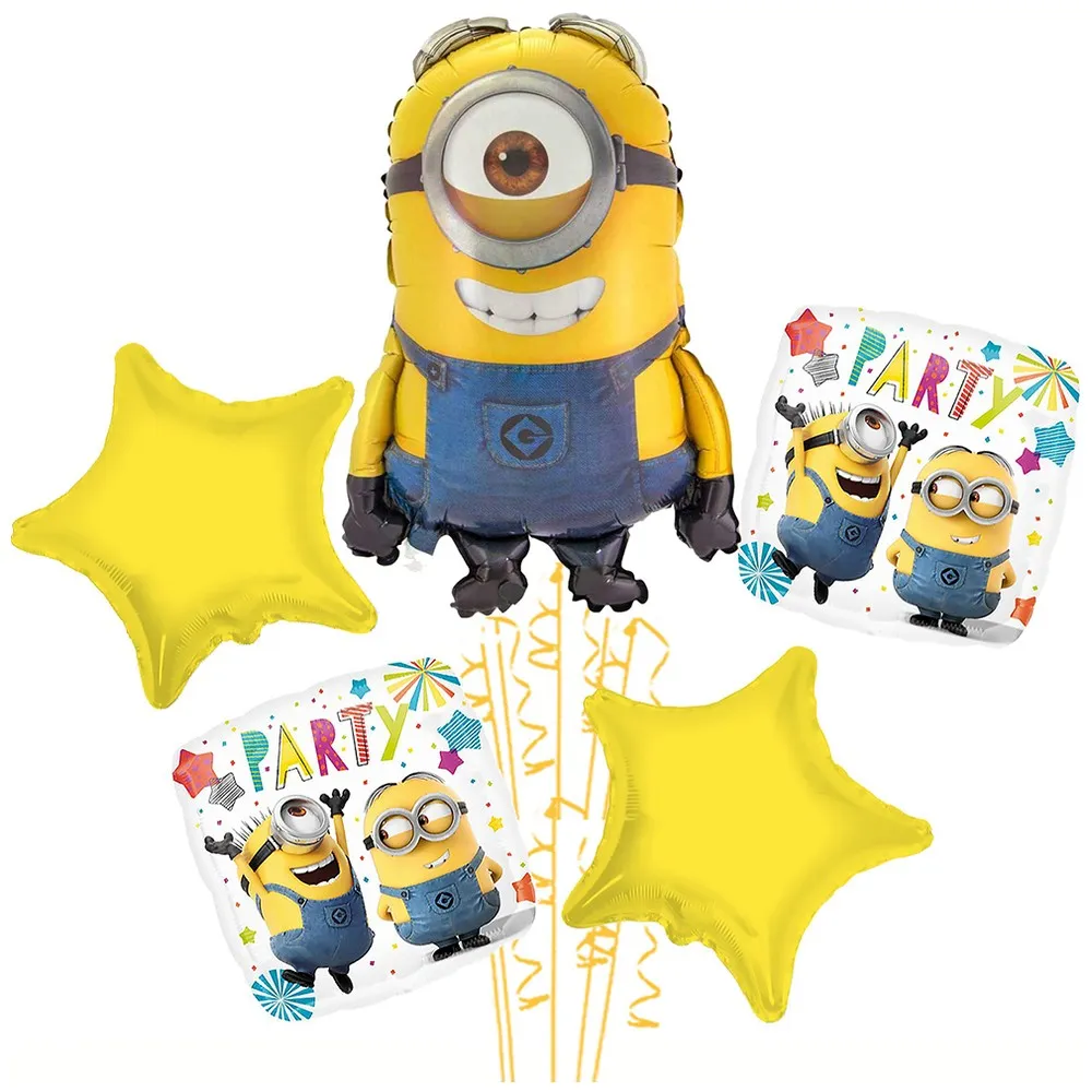 Buchet 5 baloane folie Tematica Minions - Stuart 2022188