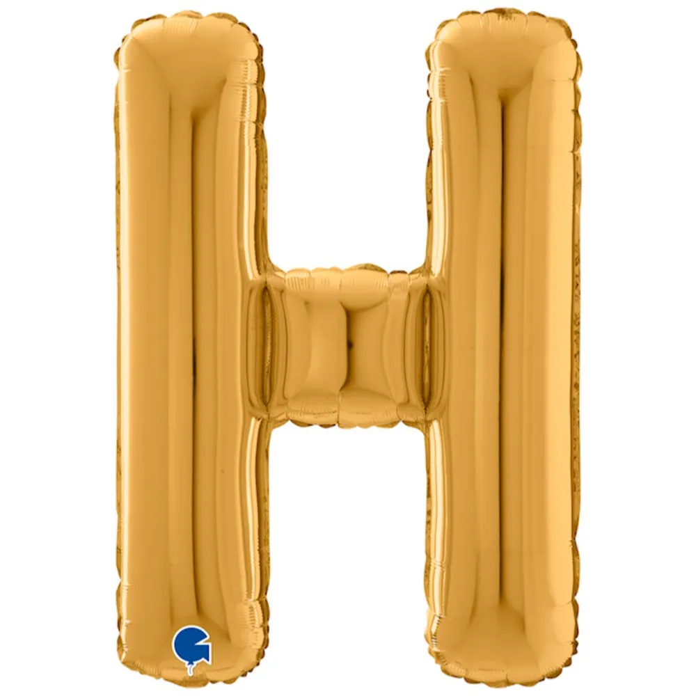 Balon Folie LITERA H Auriu 66 cm Grabo
